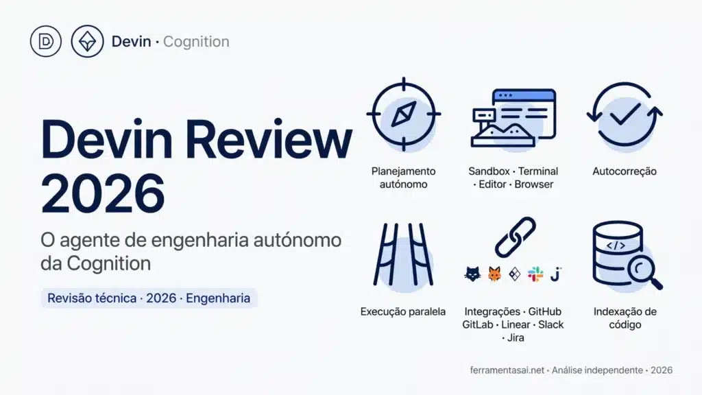 Devin — review 2026, agente autónomo de engenharia de software com IA