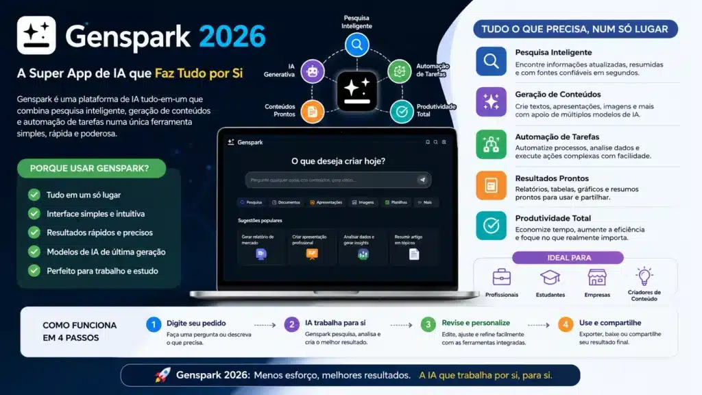 Genspark: review 2026, preços e o super agente de IA